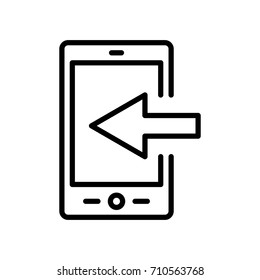 Premium phone icon or logo in line style. High quality sign and symbol on a white background. Vector outline pictogram for infographic, web design and app development.