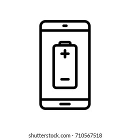 Premium phone icon or logo in line style. High quality sign and symbol on a white background. Vector outline pictogram for infographic, web design and app development.