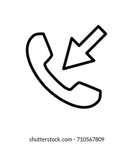 Premium phone icon or logo in line style. High quality sign and symbol on a white background. Vector outline pictogram for infographic, web design and app development.