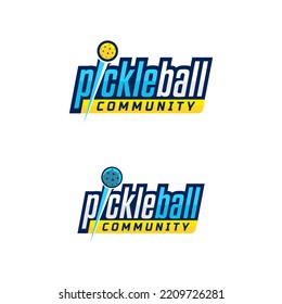 Premium Pickleball text logo for you team club and tournament event identity
