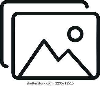 Premium picture icon or logo in line style. High quality sign and symbol on a white background. Vector outline pictogram for infographic, web design and app development.