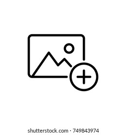 Premium picture icon or logo in line style. High quality sign and symbol on a white background. Vector outline pictogram for infographic, web design and app development.