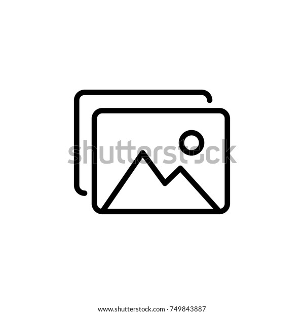 Premium Picture Icon Logo Line Style Stock Vector (Royalty Free ...