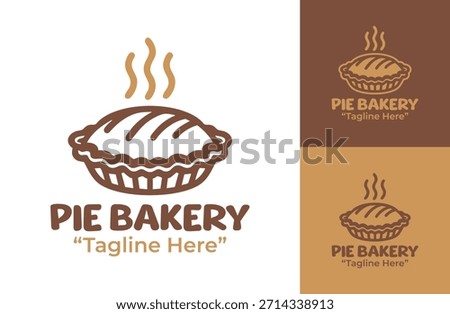 A premium pie bakery logo designed for upscale dessert shops and refined branding.