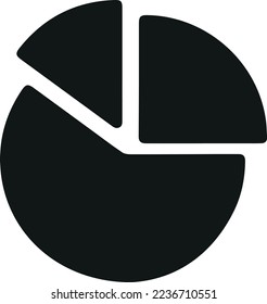 Premium Pie Chart Icon für App, Web und UI. Vektorgrafik-Schlagzeichen einzeln auf weißem Hintergrund. Umrisssymbol der Kuchenkarte im trendigen Stil.