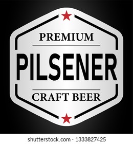 premium pilsener craft beer lable web badge icon