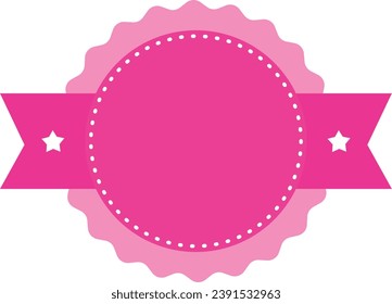 Premium Pink Theme Excellence or Award Badge