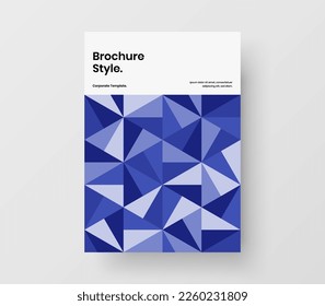 Premium placard A4 vector design illustration. Modern mosaic tiles corporate identity concept.