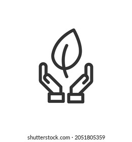 Premium plant line icon for app, web and UI. Vector stroke sign isolated on a white background. Outline icon of plant in trendy style.