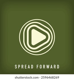 Premium play sign wave form logo design. Technology organization corporate logo template. vector.