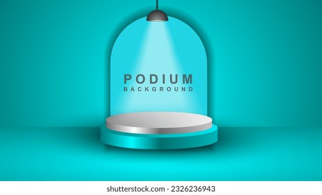 
Premium podium display backdrop for branding product presentations and packaging presentations. studio stage with background shading. vector illustration design.