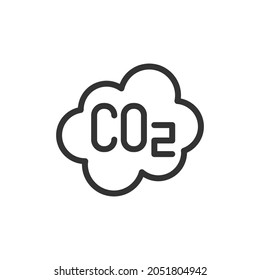 Premium pollution line icon for app, web and UI. Vector stroke sign isolated on a white background. Outline icon of pollution in trendy style.