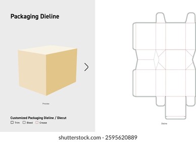 Premium Polygonal Paper Boxes dieline