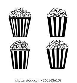 Premium popcorn Icon set. High Quality Vector Icons for Web, UI, and Branding