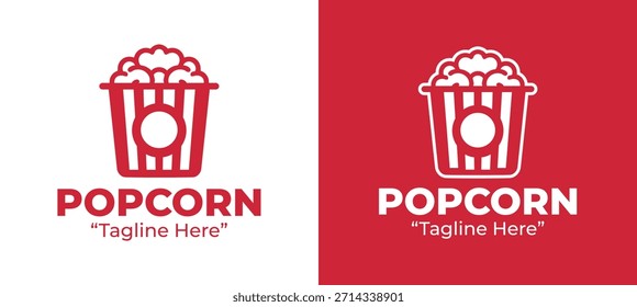 Ein Premium-Popcorn-Logo, das für Gourmet-Snack-Marken und gehobene Verpackungen entwickelt wurde.