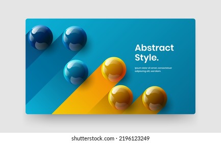 Premium-Postkarte, Vektordesign-Illustration. Helle, realistische Sphären Corporate Identity Template.