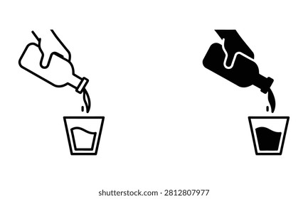 Premium Pouring liquid icon set Vector Icon Isolated on White Background