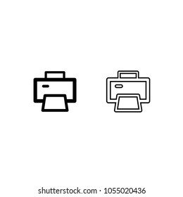 premium print icon fill and outline