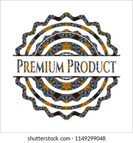 Premium Product arabesque emblem background. arabic decoration.