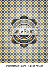 Premium Product arabesque style emblem. arabic decoration.