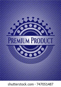 Premium Product badge with jean texture