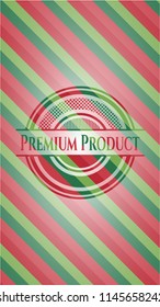 Premium Product christmas badge background.