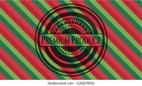 Premium Product christmas style emblem.
