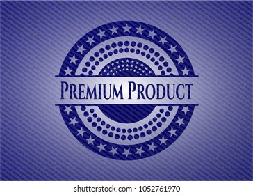  Premium Product emblem with jean high quality background