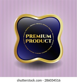 Premium Product gold shiny emblem
