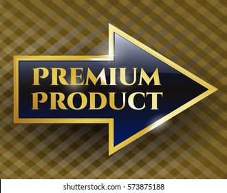 Premium Product with Golden Arrow
