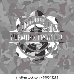 Premium Product grey camouflaged emblem