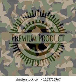 Premium Product on camo pattern