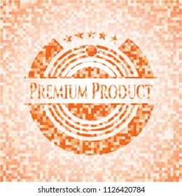 Premium Product orange mosaic emblem