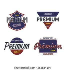 premium product quality badge theme set