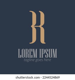 logotipo de monograma BRH de calidad superior, profesional y elegante en formato vectorial. adecuado para hotel, abogado, moda y muchos más.