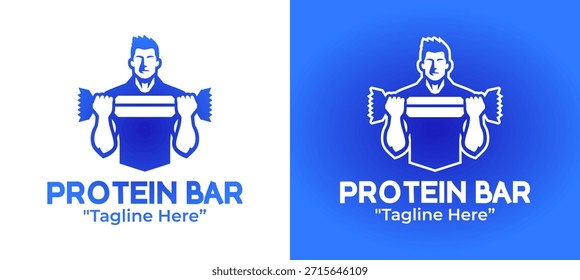 Un logotipo de barra de proteína premium adecuado para marcas de nutrición de lujo y productos de fitness de alta calidad.