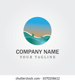 Premium Pure water abstract sign. Water drop symbol. Branding Identity Corporate logo design template Isolated on a white background.  Wave geometric logo vector illustration 2018