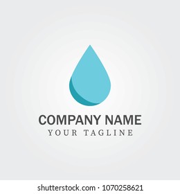 Premium Pure water abstract sign. Water drop symbol. Branding Identity Corporate logo design template Isolated on a white background.  Wave geometric logo vector illustration 2018