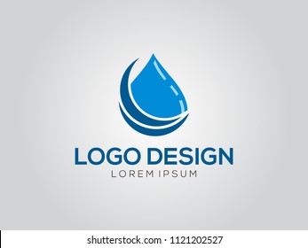 Premium Pure water abstract sign. Water drop symbol. Branding Identity Corporate logo design template Isolated on a white background