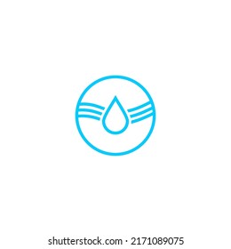 Premium Pure water abstract sign. Water drop symbol. Branding Identity Corporate logo design template Isolated on a white background