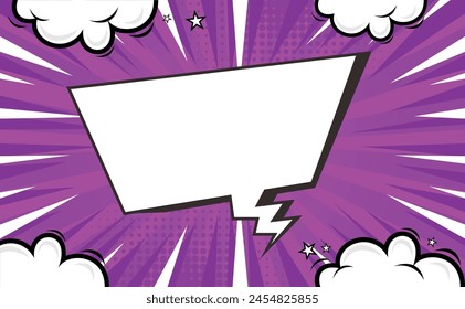 Premium Purple Comic Cartoon Background Stars Vector