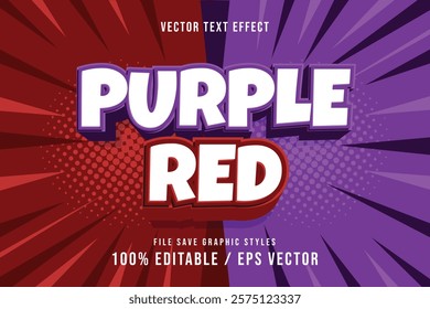 Premium Purple Red text effects can be edited again, suitable poster, template.