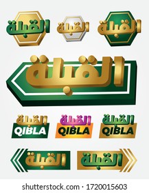Premium Qibla direction sign for mosque