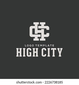 Premium Quailty Initial Letter CH HC Monogram Classic Vintage Retro Logo Design 