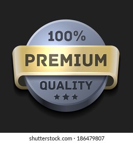 Premium Quality 100% Label, Vector
