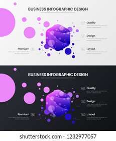 Premium quality 4 option hexahedron marketing analytics presentation vector illustration template set. Business data visualization design layout. Amazing colorful organic statistics infographic report