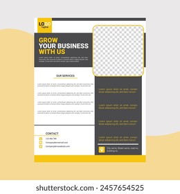 Premium Quality A4 single sided flyer design template