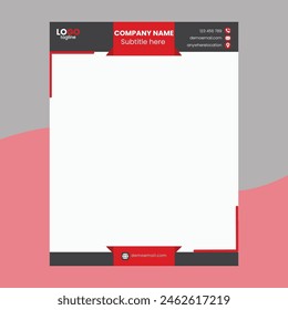 Premium Quality A4 size Letterhead design template