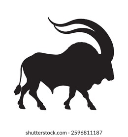 Premium Quality Ankole-Watusi Silhouette for Professional and High-End Branding - Ankole Watusi Vector - Ankole Watusi Icon
