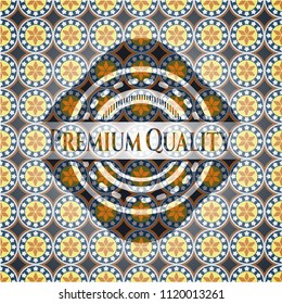 Premium Quality arabic badge. Arabesque decoration.